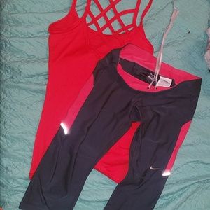 SETNice Nike cropped tights with free matching top